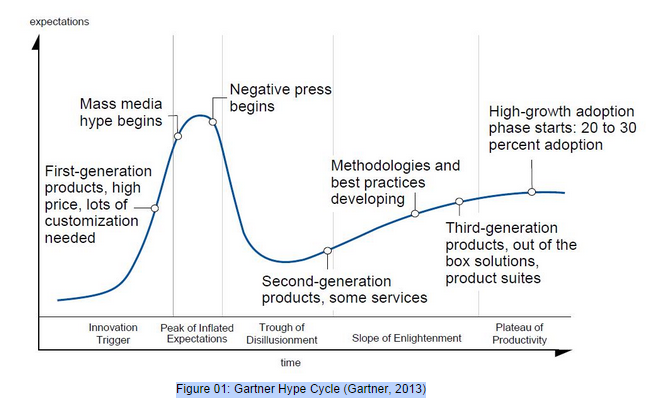 Figure 01: Gartner Hype Cycle (Gartner, 2013)