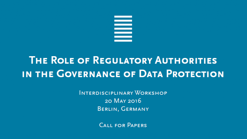 The Role of Regulatory Authorities in the Governance of Data Protection