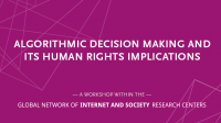 Banner image – Algorithmic decision making and its human rights implications – a NoC event