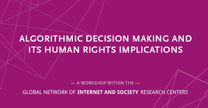 Banner image – Algorithmic decision making and its human rights implications – a NoC event