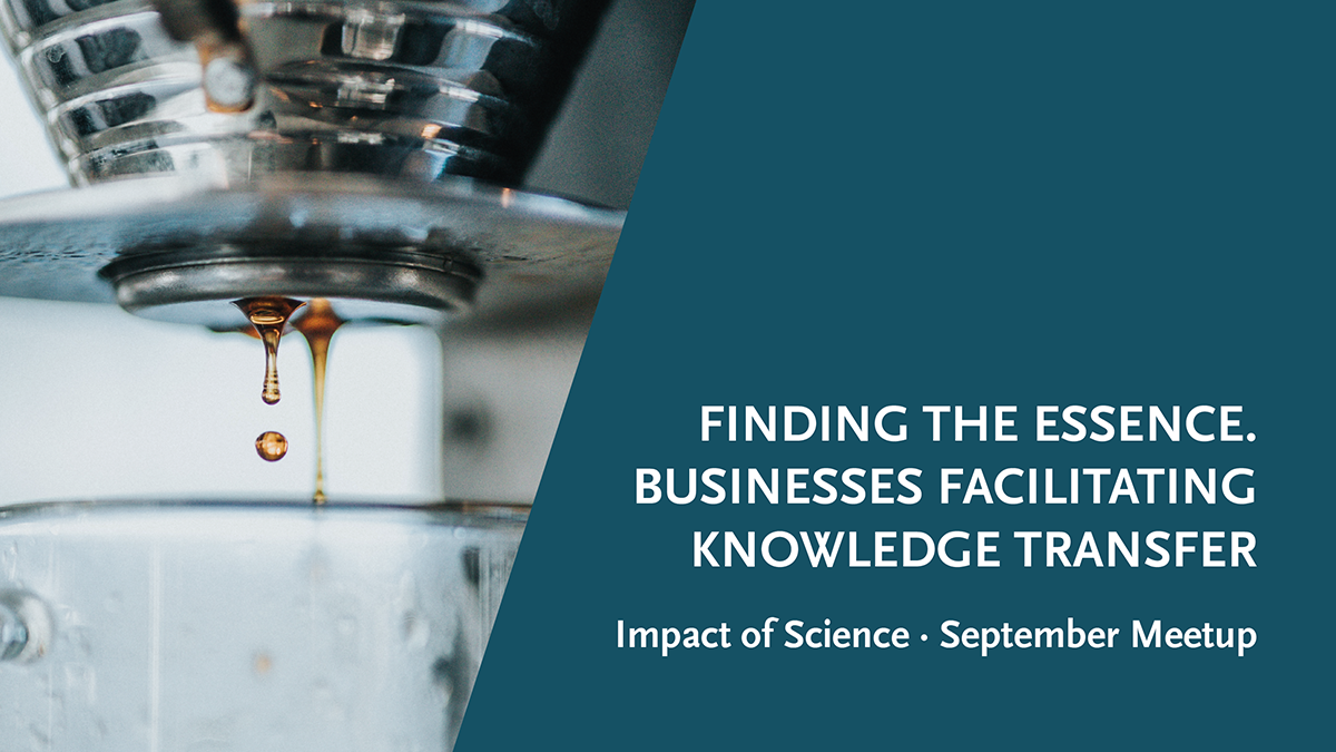 Meetup: Finding the essence event header with coffee filter image and title discription