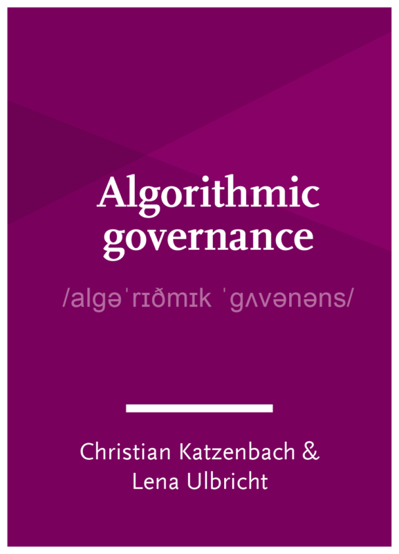 Concept: Algorithmic governance 