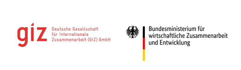 Man sieht das Wort "GIIZ" in roten Buchstaben und das Logo des BEZ bestehend aus einem schwarnze Adler neben einer stilisierten deutschen Flagge mit schwarzem Schriftzug