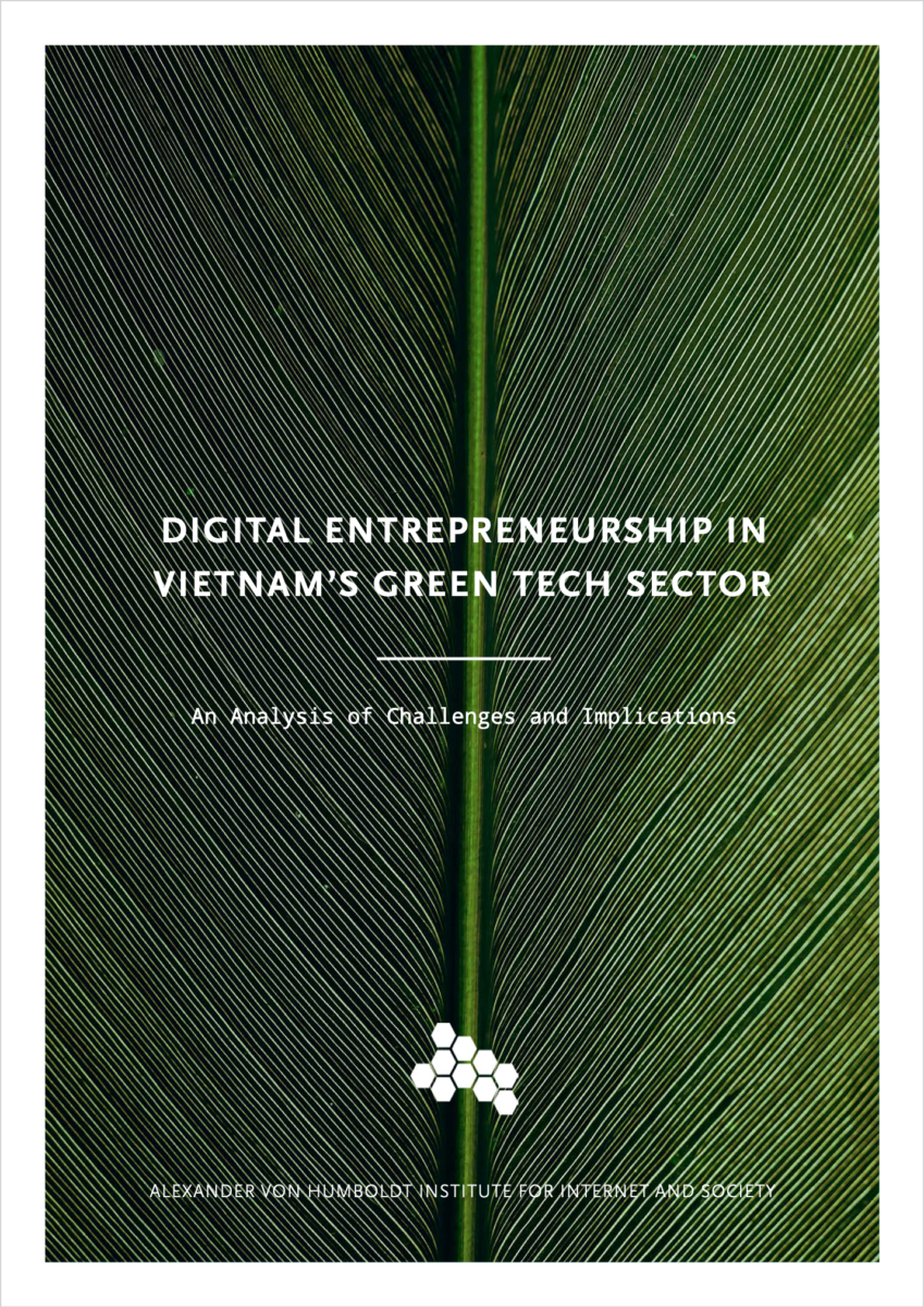 You see a green leave and the following title: Digital Entrepreneurship in Vietnam's Green Tech Sector