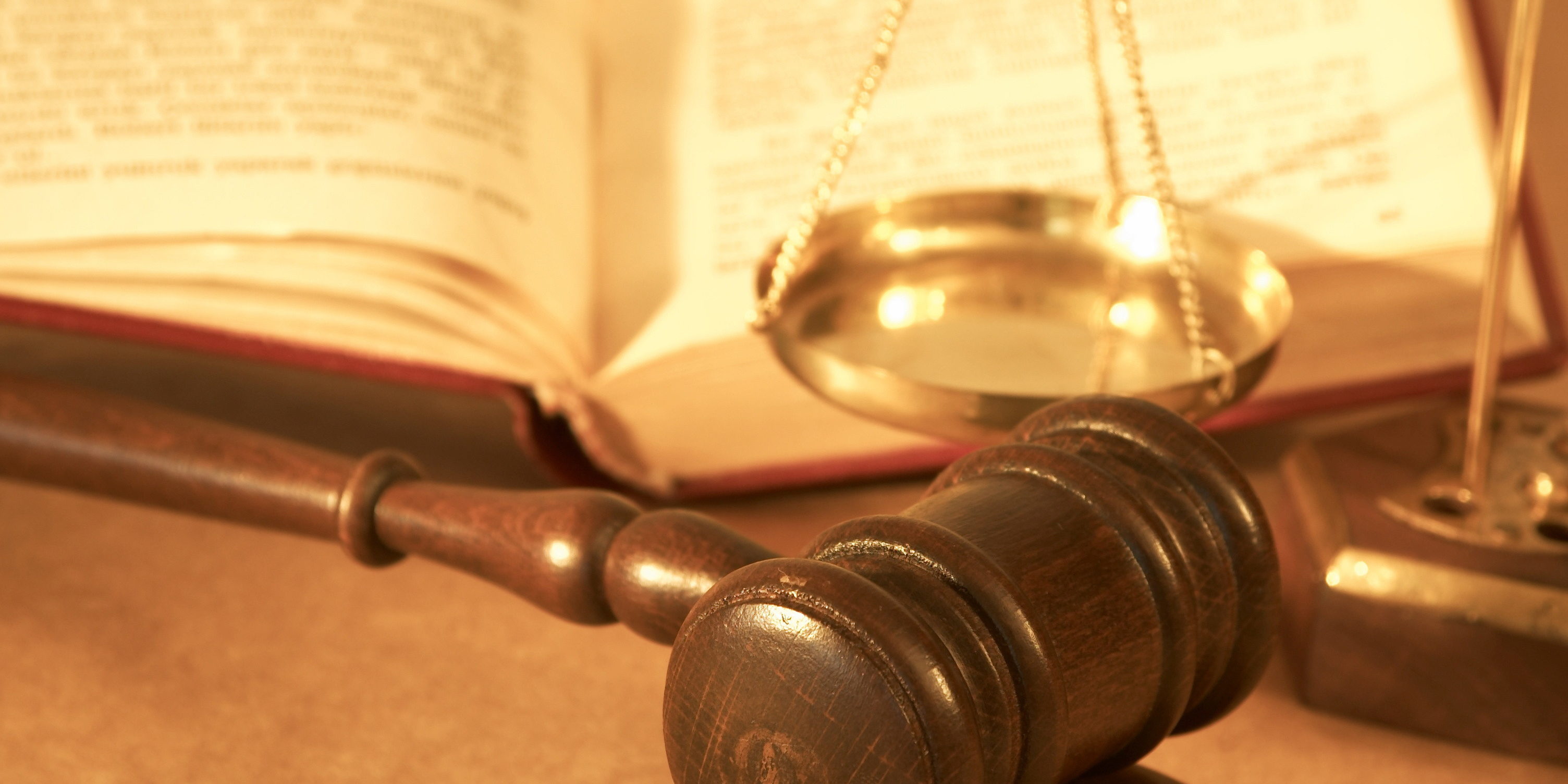 gavel gavel and book close up, shallow dof