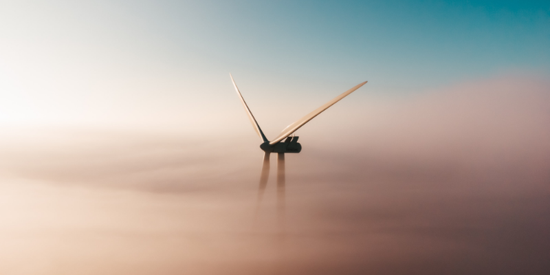 Bild einer Windmühle, das für Nachhaltigkeit steht